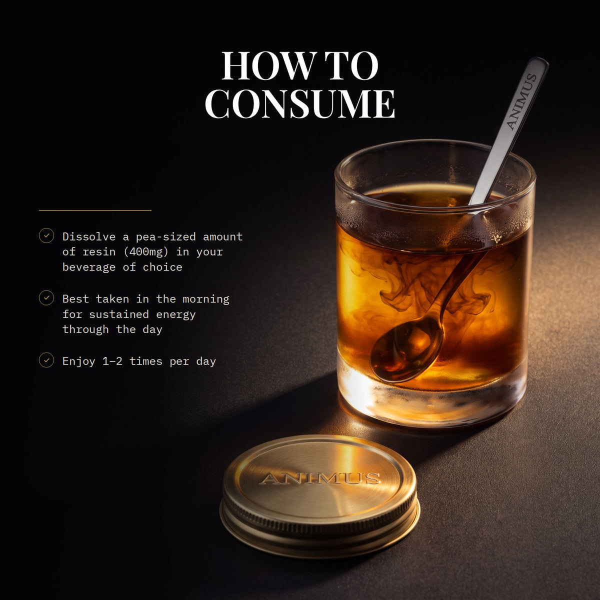 How to consume Animus Shilajit resin